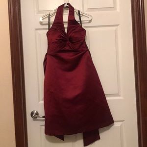 Burgundy halter dress